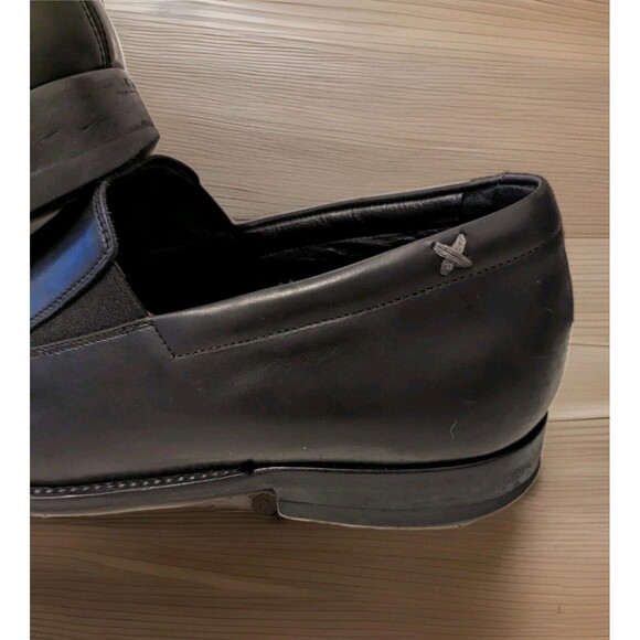 GORDON RUSH Black Made in Italy MEN'S slip-on Loafers Size 8 1/2 - Picture 5 of 10